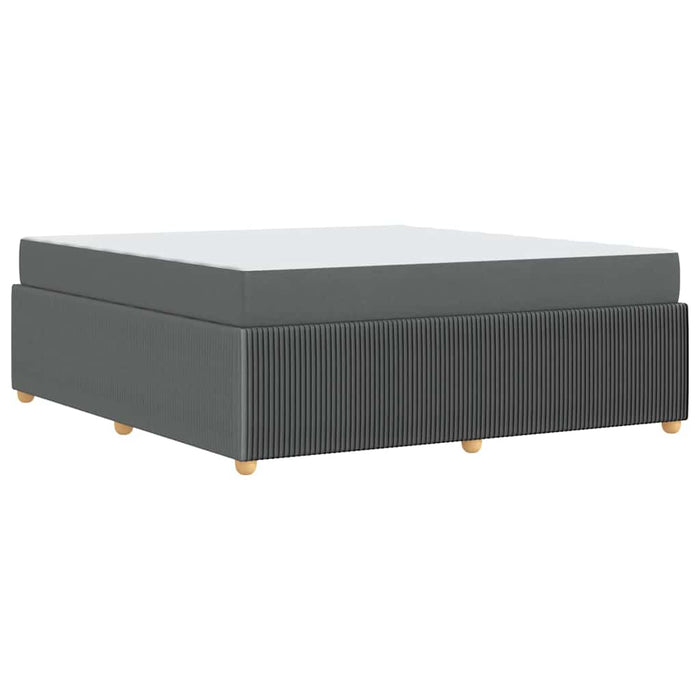 Cadru de pat cu saltea Gri închis 180 x 200 cm țesătură - WALTI WALTI