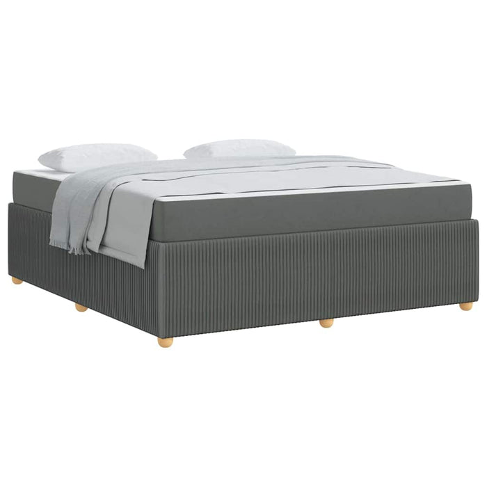 Cadru de pat cu saltea Gri închis 180 x 200 cm țesătură - WALTI WALTI