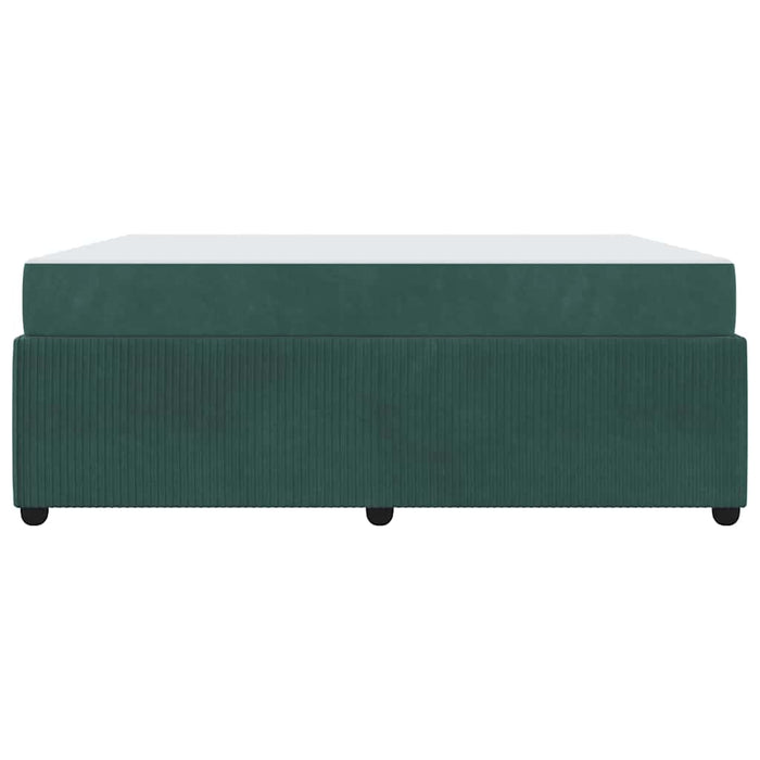 Cadru de pat cu saltea Verde închis 180 x 200 cm Catifea - WALTI WALTI
