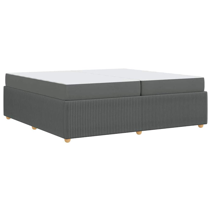 Cadru de pat cu saltea Gri închis 200 x 200 cm țesătură - WALTI WALTI