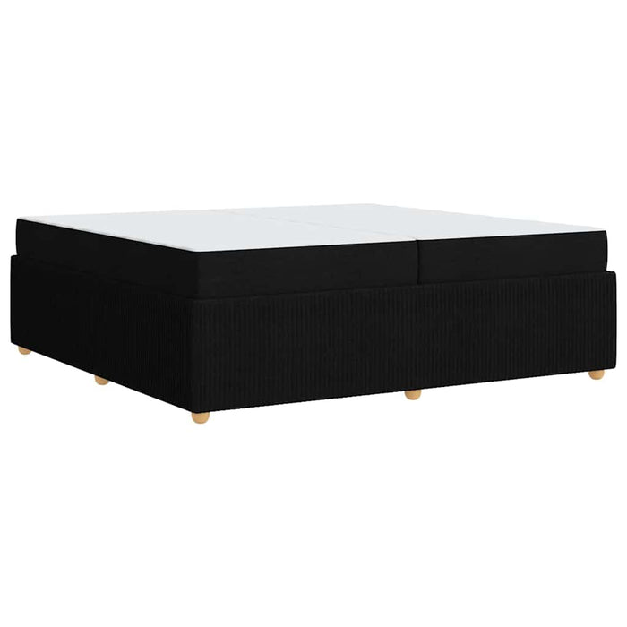 Cadru de pat cu saltea cu saltea Negru 200 x 200 cm țesătură - WALTI WALTI