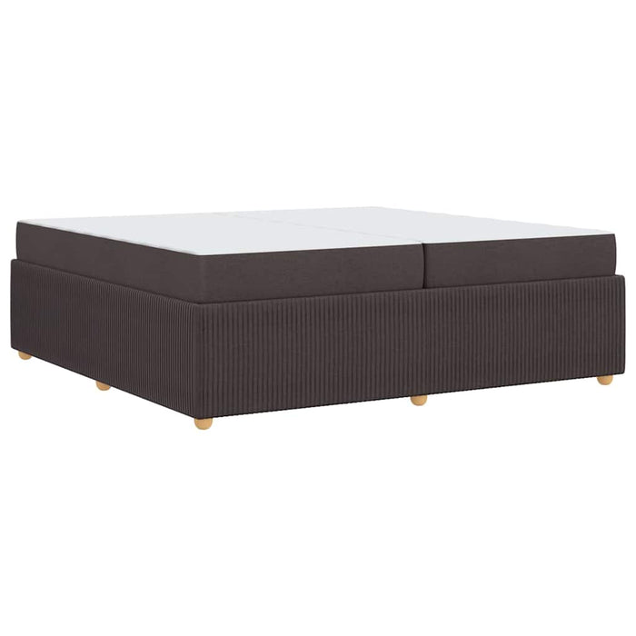 Cadru de pat cu saltea Maro închis 200 x 200 cm țesătură - WALTI WALTI