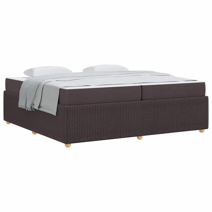 Cadru de pat cu saltea Maro închis 200 x 200 cm țesătură - WALTI WALTI