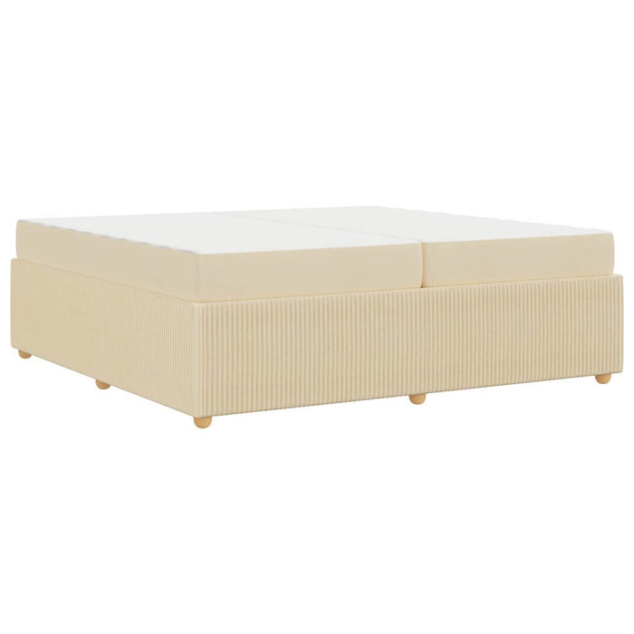 Cadru de pat cu saltea cu saltea Crem 200 x 200 cm țesătură - WALTI WALTI