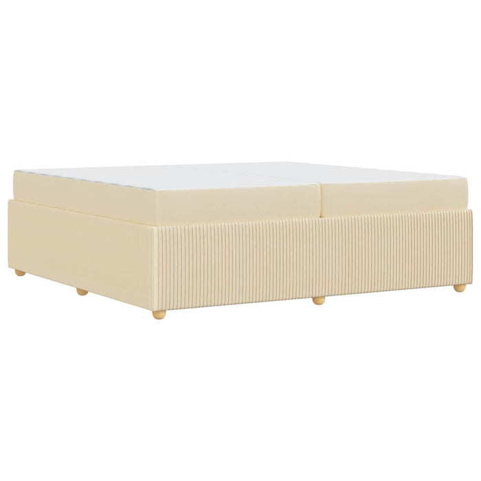 Cadru de pat cu saltea cu saltea Crem 200 x 200 cm țesătură - WALTI WALTI
