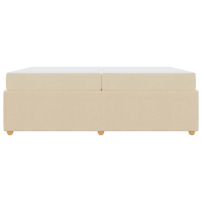 Cadru de pat cu saltea cu saltea Crem 200 x 200 cm țesătură - WALTI WALTI