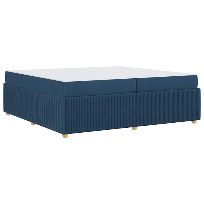 Cadru de pat cu saltea cu saltea albastru 200 x 200 cm țesătură - WALTI WALTI