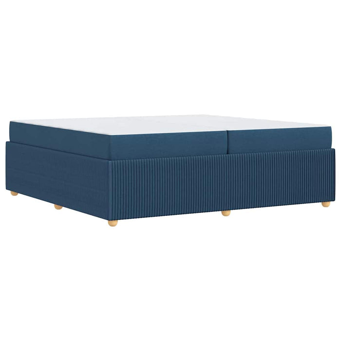 Cadru de pat cu saltea cu saltea albastru 200 x 200 cm țesătură - WALTI WALTI