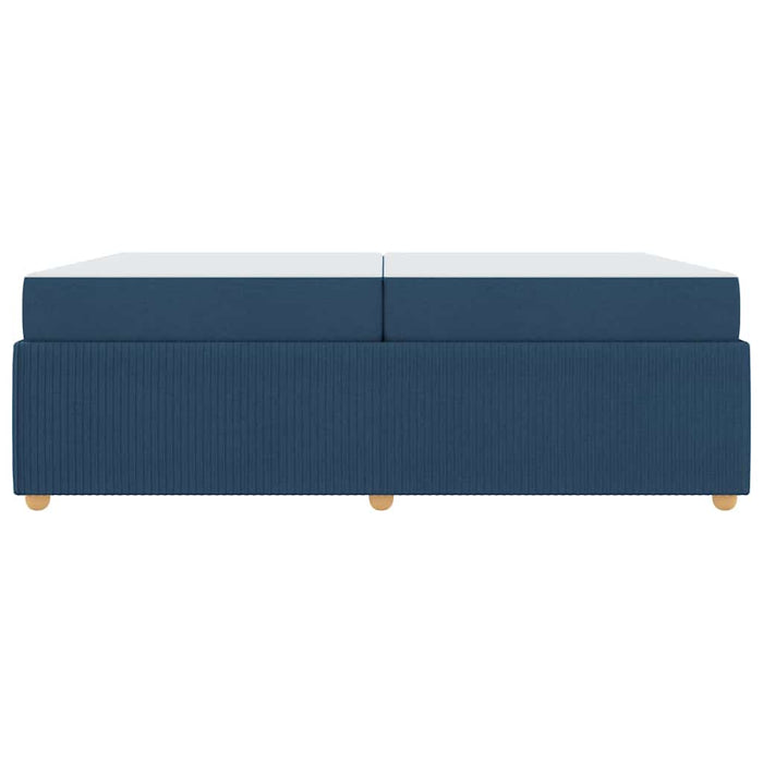 Cadru de pat cu saltea cu saltea albastru 200 x 200 cm țesătură - WALTI WALTI