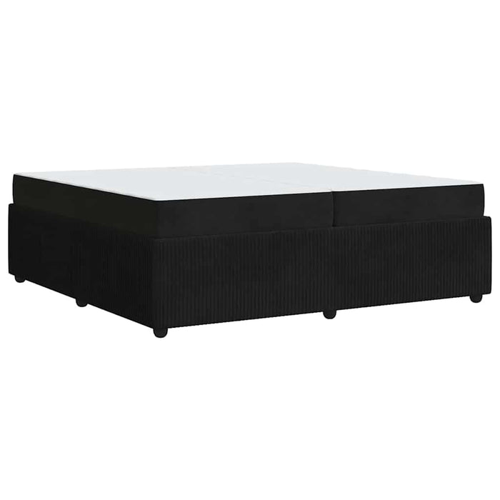 Cadru de pat cu saltea cu saltea Negru 200 x 200 cm Catifea - WALTI WALTI