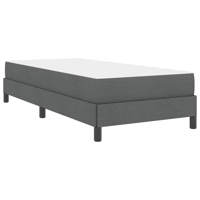 Pat cu arcuri cu saltea Gri închis 90 x 190 cm țesătură - WALTI WALTI