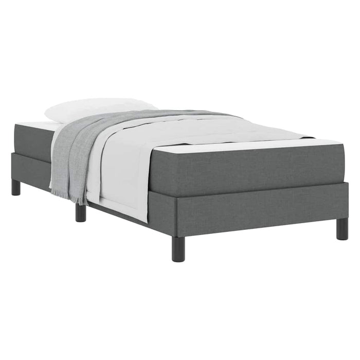 Pat cu arcuri cu saltea Gri închis 90 x 190 cm țesătură - WALTI WALTI