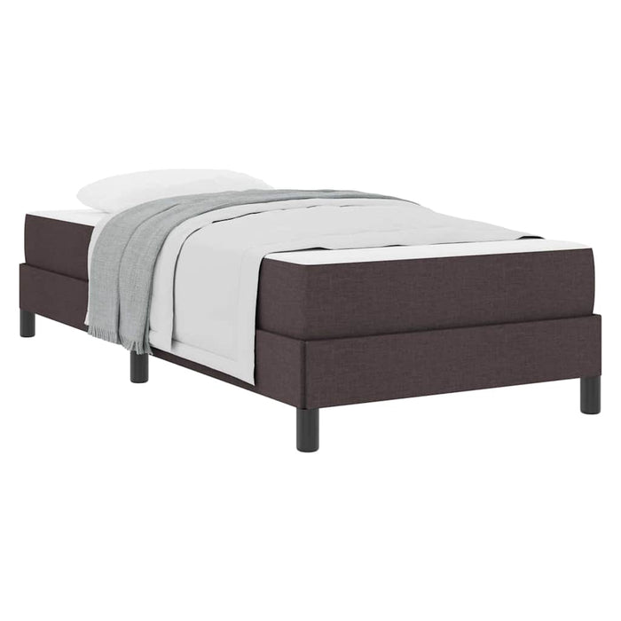Pat cu arcuri cu saltea Maro închis 90 x 190 cm țesătură - WALTI WALTI