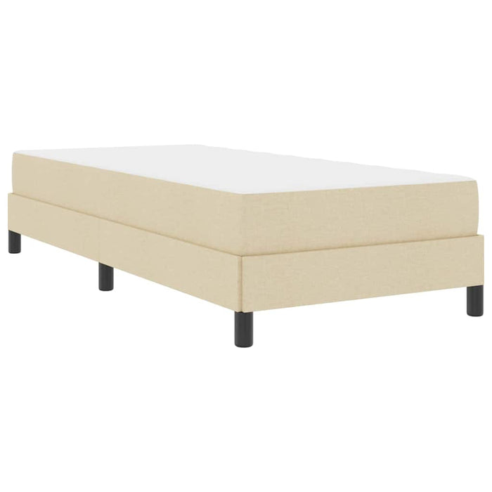 Pat cu arcuri cu saltea Crem 90 x 190 cm țesătură - WALTI WALTI