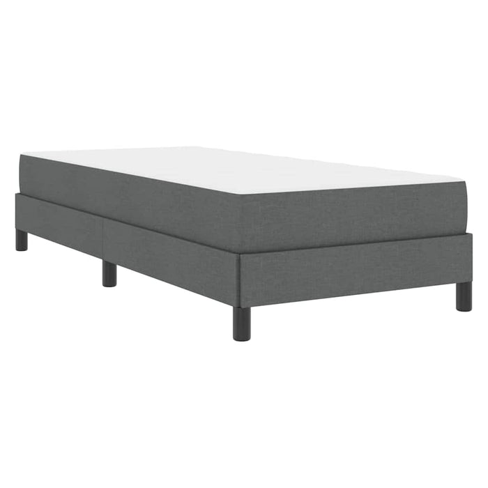 Pat cu arcuri cu saltea Gri închis 100 x 200 cm țesătură - WALTI WALTI