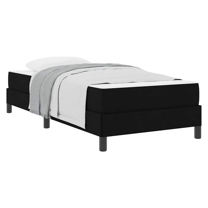 Pat cu arcuri cu saltea Negru 100 x 200 cm țesătură - WALTI WALTI