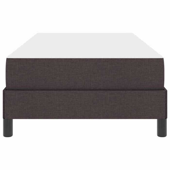 Pat cu arcuri cu saltea Maro închis 100 x 200 cm țesătură - WALTI WALTI