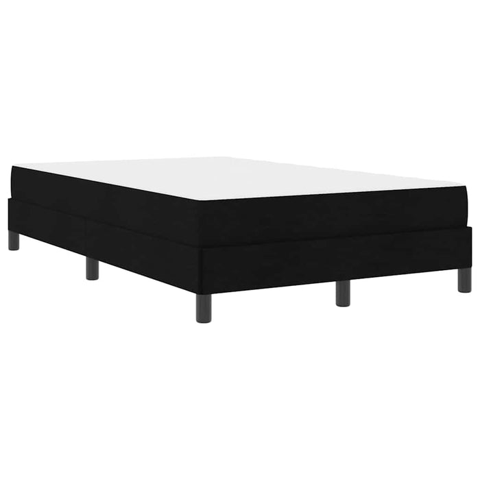 Pat cu arcuri cu saltea Negru 120 x 190 cm țesătură - WALTI WALTI
