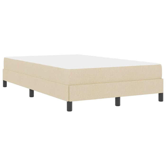 Pat cu arcuri cu saltea Crem 120 x 190 cm țesătură - WALTI WALTI