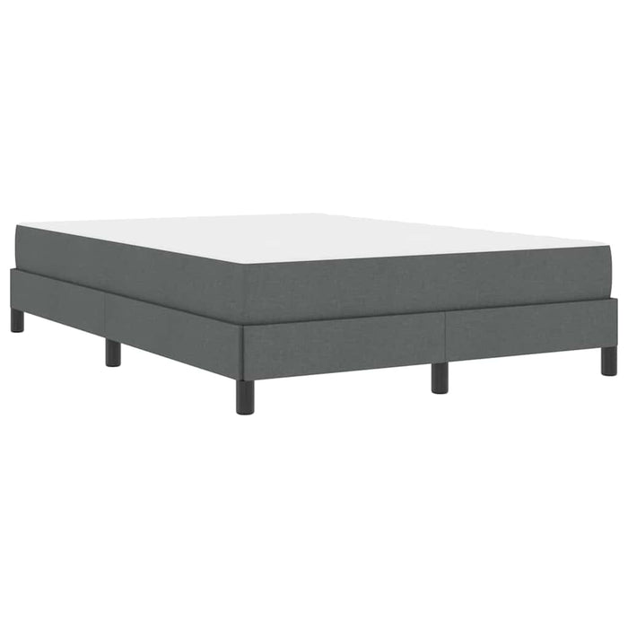 Pat cu arcuri cu saltea Gri închis 140 x 190 cm țesătură - WALTI WALTI