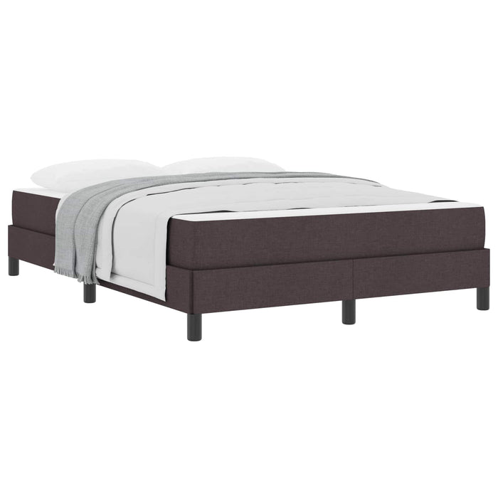Pat cu arcuri cu saltea Maro închis 140 x 190 cm țesătură - WALTI WALTI