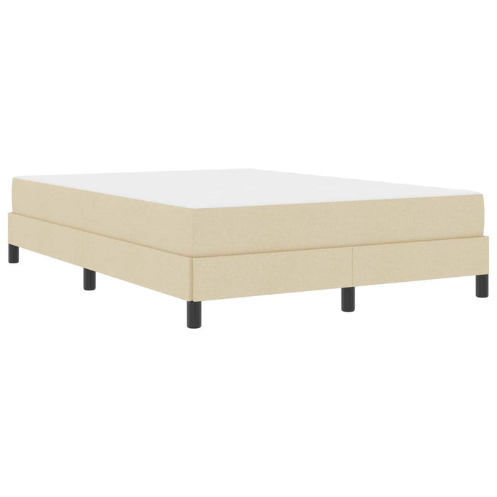 Pat cu arcuri cu saltea Crem 140 x 190 cm țesătură - WALTI WALTI