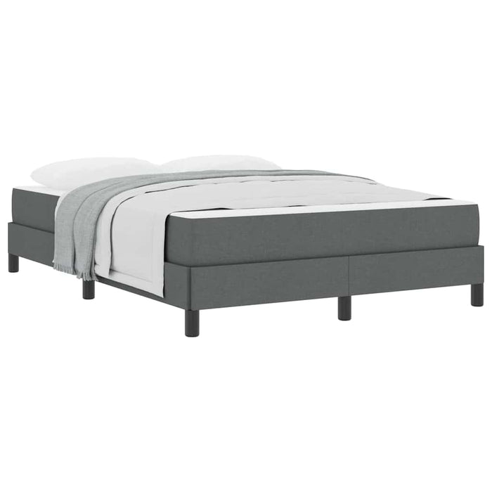 Pat cu arcuri cu saltea Gri închis 140 x 200 cm țesătură - WALTI WALTI
