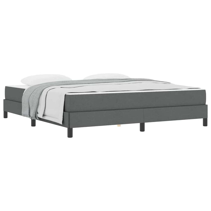 Pat cu arcuri cu saltea Gri închis 180 x 200 cm țesătură - WALTI WALTI