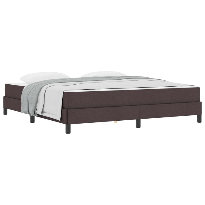 Pat cu arcuri cu saltea Maro închis 180 x 200 cm țesătură - WALTI WALTI