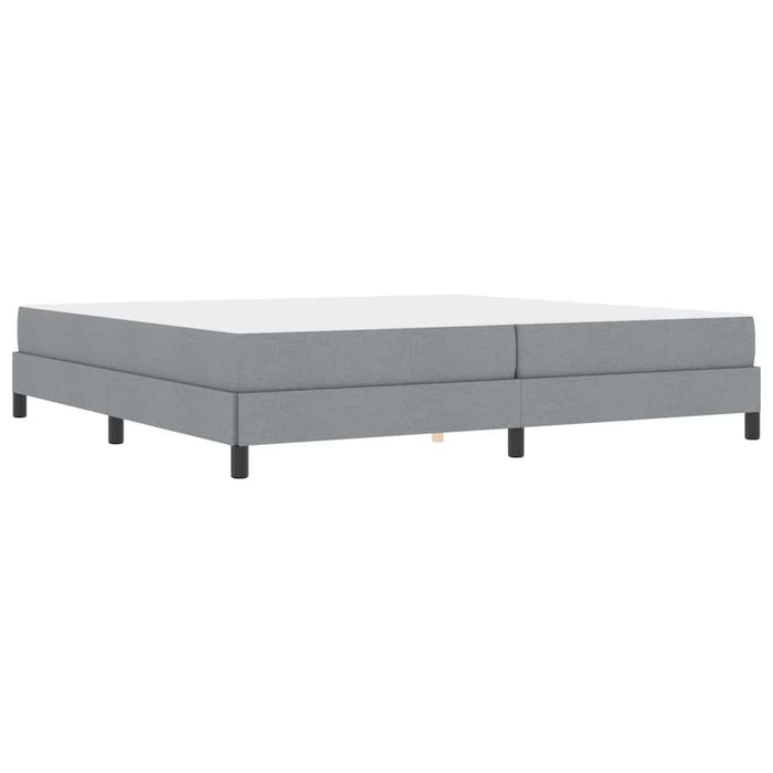 Pat cu arcuri cu saltea Gri deschis 200 x 200 cm țesătură - WALTI WALTI
