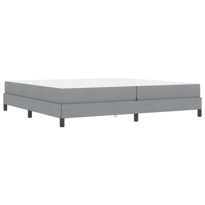 Pat cu arcuri cu saltea Gri deschis 200 x 200 cm țesătură - WALTI WALTI