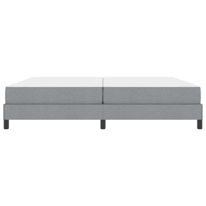 Pat cu arcuri cu saltea Gri deschis 200 x 200 cm țesătură - WALTI WALTI