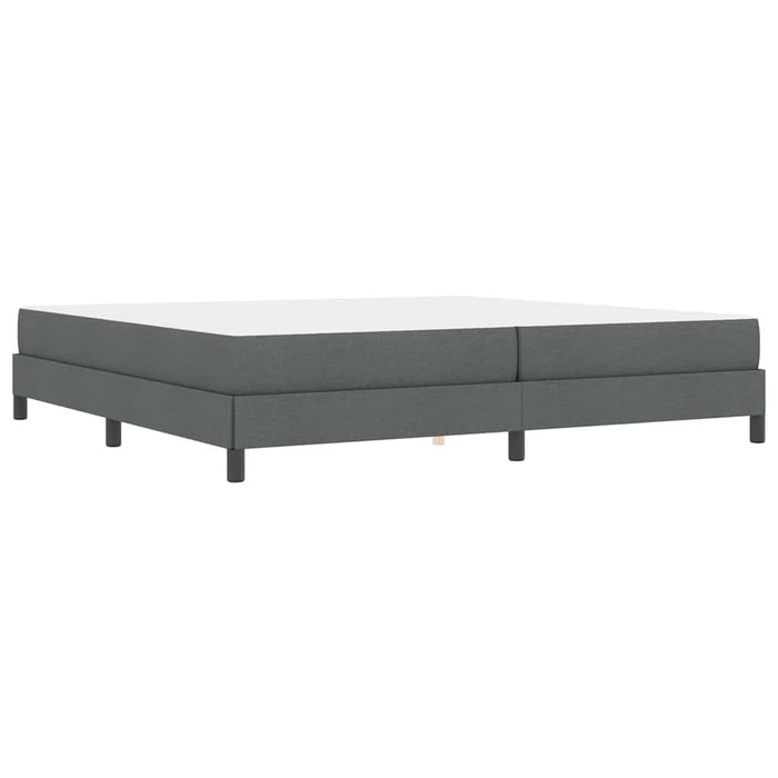 Pat cu arcuri cu saltea Gri închis 200 x 200 cm țesătură - WALTI WALTI