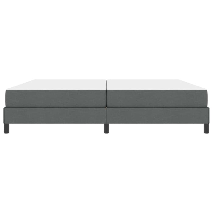 Pat cu arcuri cu saltea Gri închis 200 x 200 cm țesătură - WALTI WALTI