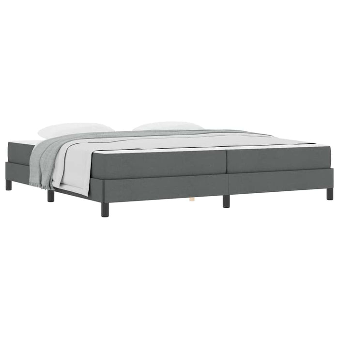 Pat cu arcuri cu saltea Gri închis 200 x 200 cm țesătură - WALTI WALTI