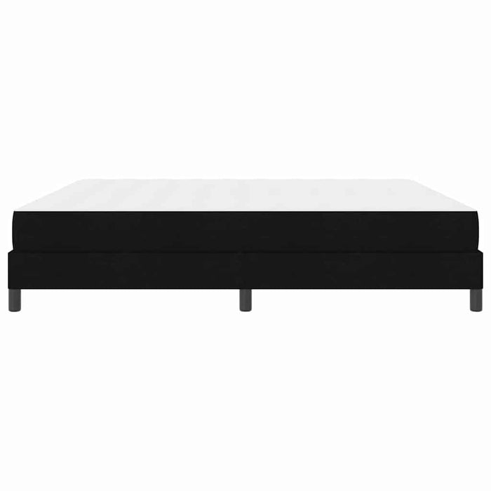 Pat cu arcuri cu saltea Negru 200 x 200 cm țesătură - WALTI WALTI