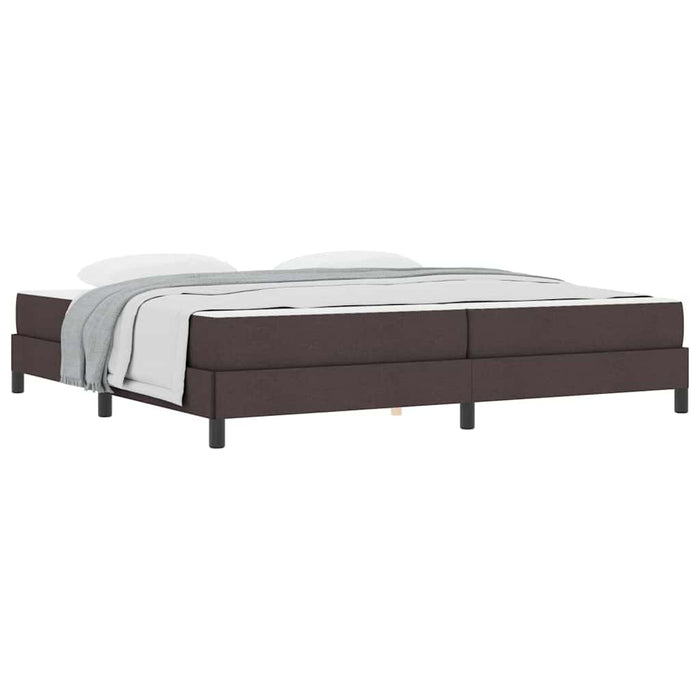 Pat cu arcuri cu saltea Maro închis 200 x 200 cm țesătură - WALTI WALTI