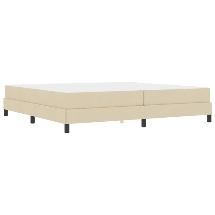 Pat cu arcuri cu saltea Crem 200 x 200 cm țesătură - WALTI WALTI