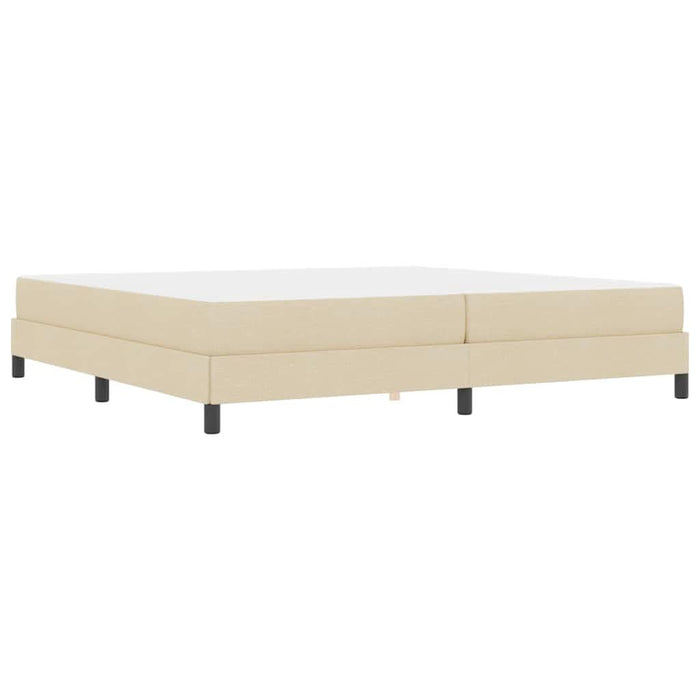 Pat cu arcuri cu saltea Crem 200 x 200 cm țesătură - WALTI WALTI