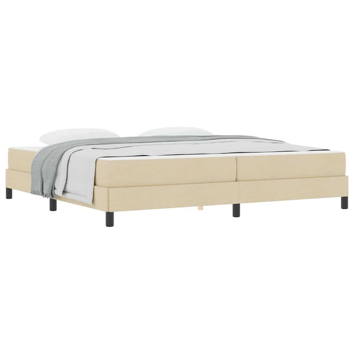 Pat cu arcuri cu saltea Crem 200 x 200 cm țesătură - WALTI WALTI
