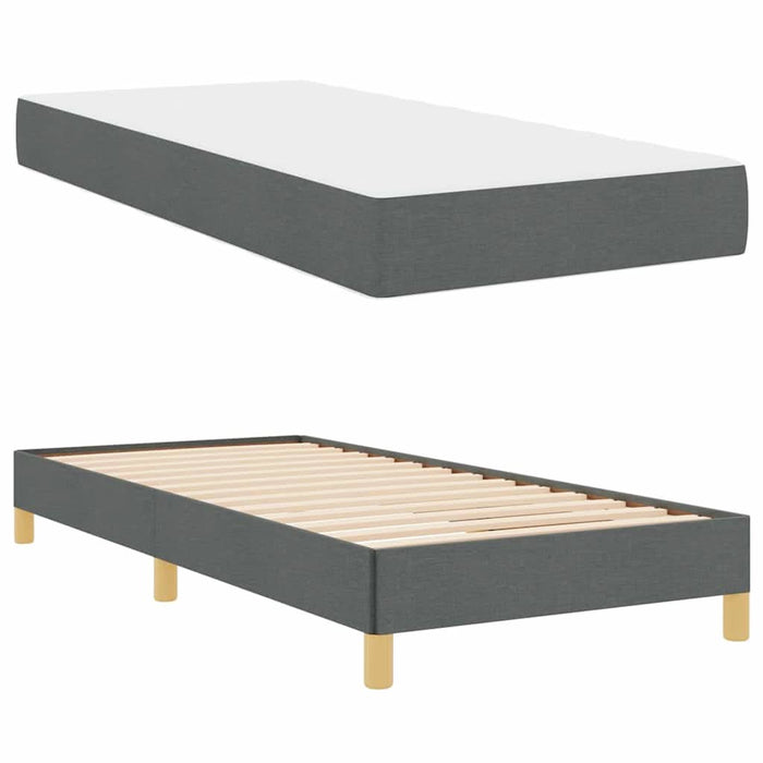 Pat cu arcuri Gri închis și Maro 80 x 200 cm - WALTI WALTI