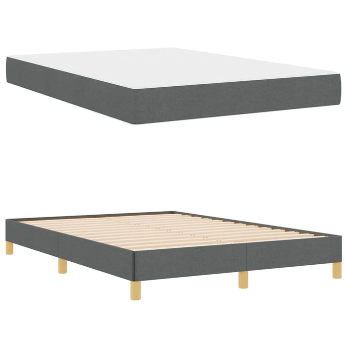 Pat cu arcuri Gri închis și Maro 140 x 190 cm - WALTI WALTI
