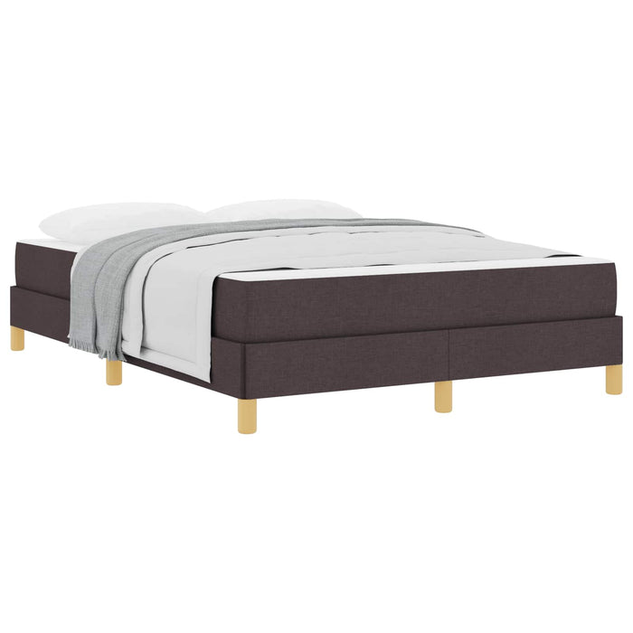 Pat cu arcuri cu saltea Maro închis 140 x 190 cm țesătură - WALTI WALTI