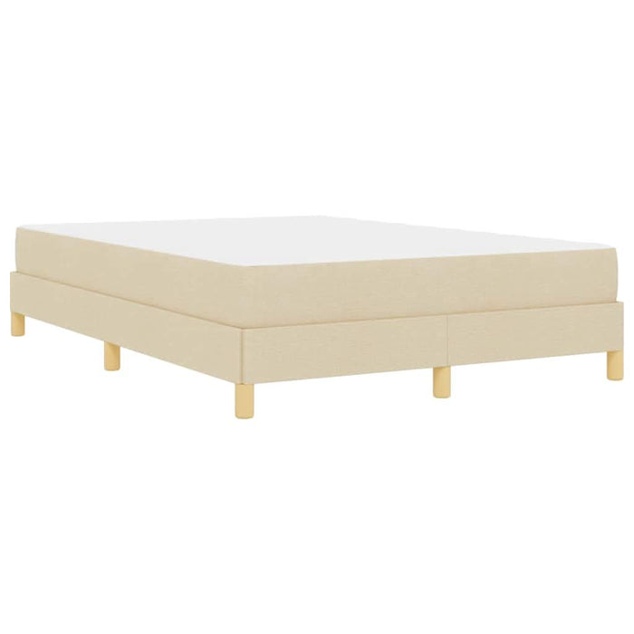 Pat cu arcuri cu saltea Crem 140 x 190 cm țesătură - WALTI WALTI