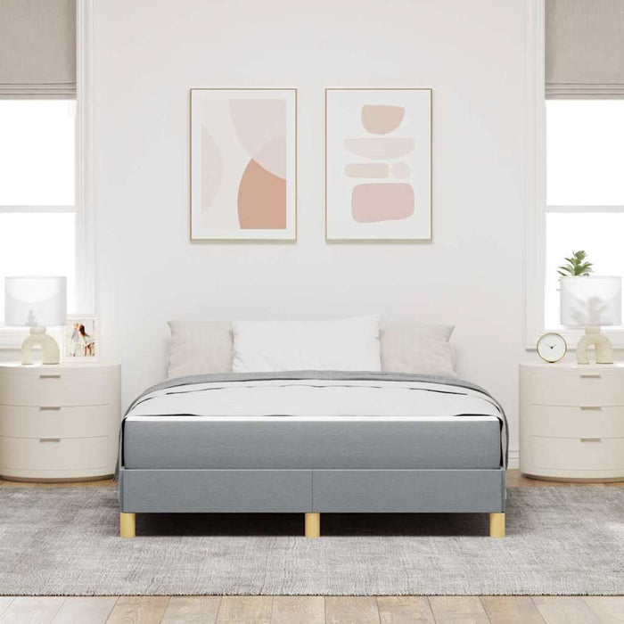 Pat cu arcuri Gri deschis și Maro 140 x 200 cm - WALTI WALTI