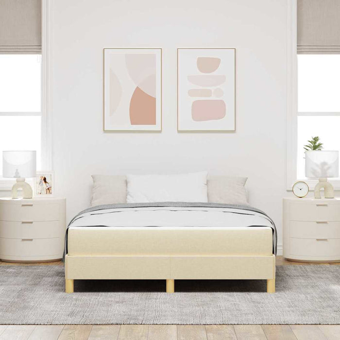 Pat cu arcuri Crem și Marron 140 x 200 cm - WALTI WALTI