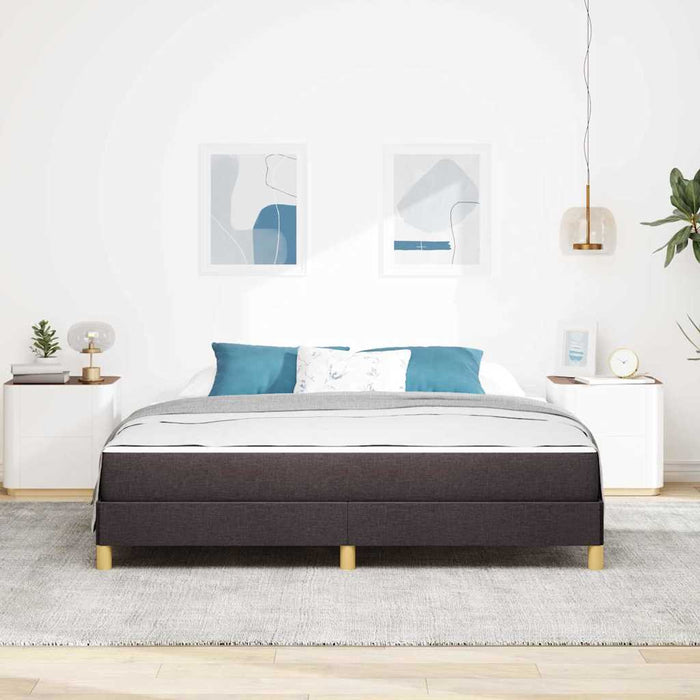 Pat cu arcuri cu saltea Maro închis 180 x 200 cm țesătură - WALTI WALTI