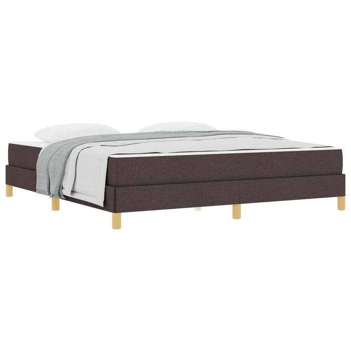 Pat cu arcuri cu saltea Maro închis 180 x 200 cm țesătură - WALTI WALTI