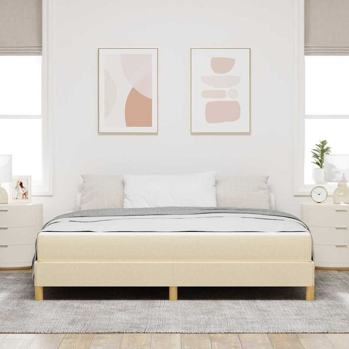 Pat cu arcuri Crem și Marron 180 x 200 cm - WALTI WALTI