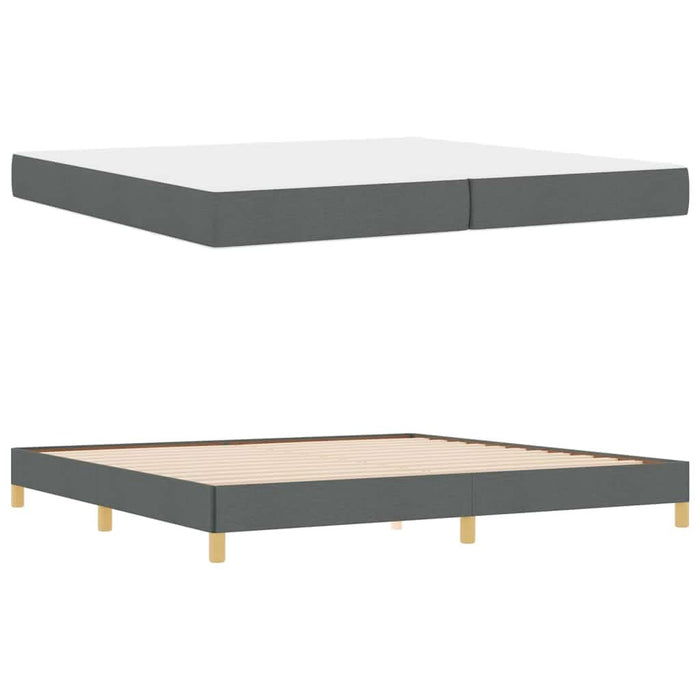 Pat cu arcuri Gri închis și Maro 200 x 200 cm - WALTI WALTI